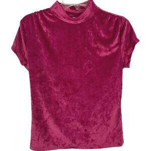 A New Day Target Women Short Sleeve Top Blouse Fairy Holiday Pink Size Medium